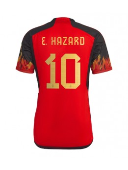 Moški Nogometna dresi replika Belgija Eden Hazard #10 Domači SP 2022 Kratek rokav